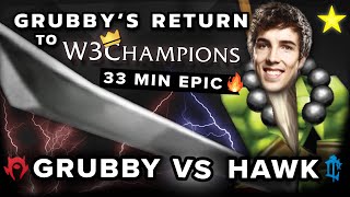 11 Hero Kills - 33 Minute EPIC MATCH - @FollowGrubby returns to W3Champions!