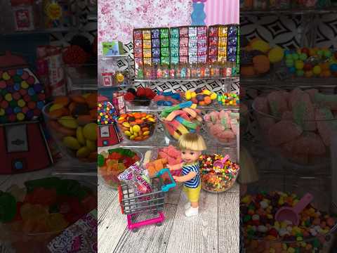 Barbie Doll Family Miniature Candy Store #shorts