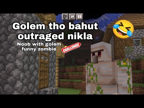 Ye zombie challange tho bhari pad gaya #shorts #minecraftshorts #minecraftchallanges #noobfunnyvideo