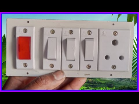 #trending 3switch 1socket 1incater connection 3 switch 1 5pin 1incater wiring switchboard connection