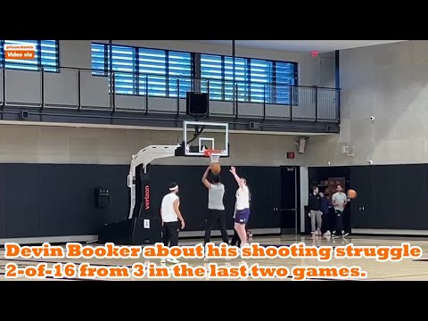 DEVIN BOOKER & RYAN DUNN SHOOTING 3s AFTER TODAYS SUNS POST PRACTICE AHEAD OF TOMORROWS GAME VS HEAT