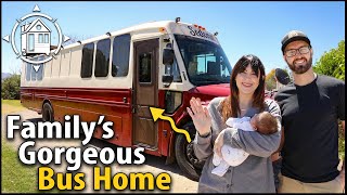 Couple builds LUXURY TINY HOME inside a SCHOOL BUS (& had a baby)!