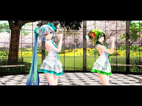 【MMD】Tda式改変初音ミク、GUMIで『オツキミリサイタル』