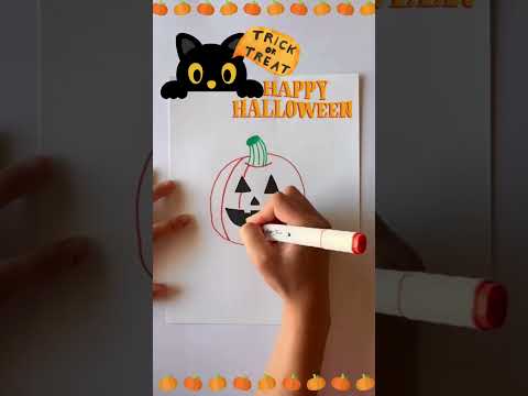 Draw with Me for Kids 🎃 How to draw a PUMPKIN #kidslearning #kidsvideo