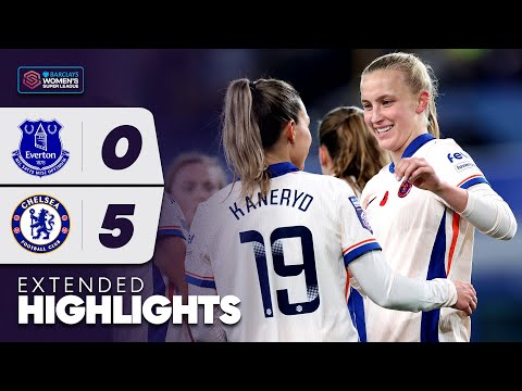 Extended Highlights: Chelsea Score FIVE at Goodison! 🌟 | Everton v Chelsea | Barclays WSL 2024/25