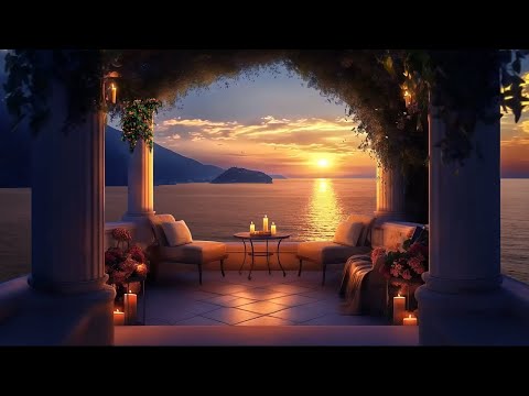 4K Dreamy Sunset Serenity: Chillout Corner at Paradise Beach in Hawaii with Calm Waves & Birdsongs