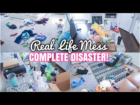 REAL LIFE MESS | COMPLETE DISASTER CLEAN WITH ME | MESSY HOUSE TRANSFORMATION | ACTUAL MESS