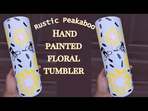 Flower Peekaboo and Bees Tumbler Tutorial