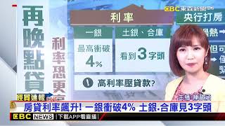 【韻涵推播】再晚一點貸款更難借！ 銀行曝「利率飆4%？」@newsebc