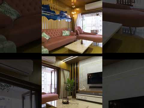 4BHK Apartment Living room Interior design | Salarpuria Sattva Greenage, Bengaluru #shorts