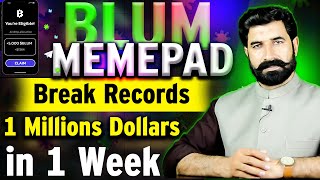 Blum Memepad Breaks the Records | Blum Airdrop, Blum Rewards, Blum Withdraw, Crypto News | Albarizon