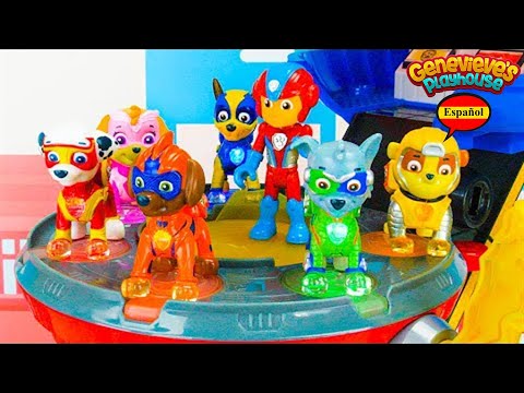 Video de aprendizaje de juguetes de la Patrulla Canina para niños - ¡Mighty Pups vs Battle Robot!