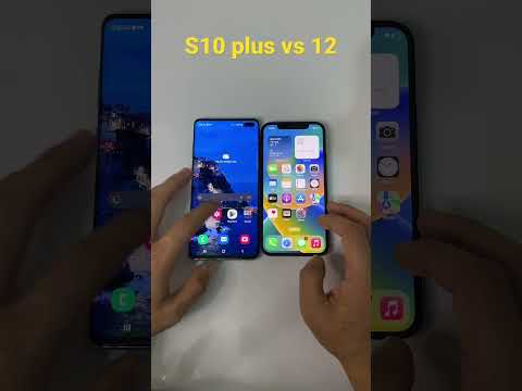 Samsung S10 plus vs Iphone 12 Speed Test #shorts