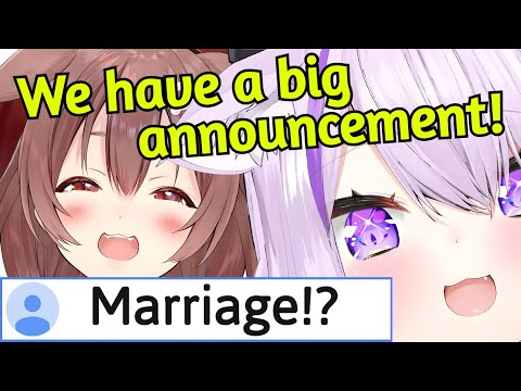 Korone and Okayu Talk About Getting Married to Each Other [Hololive]