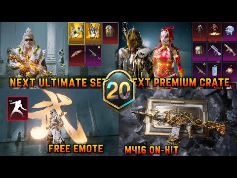 NEXT PREMIUM CRATE | NEXT ULTIMATE SET | M416 UPGRADE SKIN | M416 ON-HIT EFFECT | FREE MYTHIC EMOTE