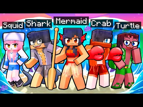 10 FRIENDS on one OCEAN BLOCK in Minecraft!