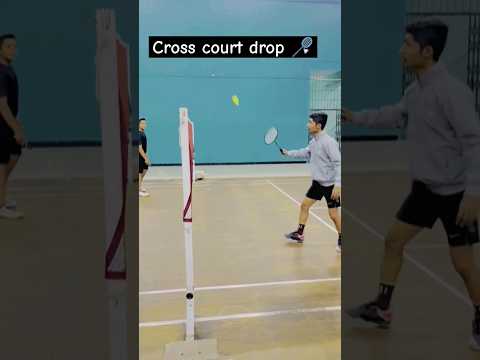 cross court drop 🏸#badminton #ytshorts #subscribe