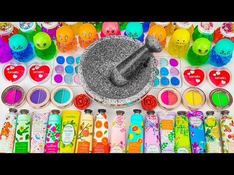 Satisfying Video Making Flower Rose Eyeshadow Slime Mixing Glitter Makeup Cosmetics🌈Slime ASMR #5