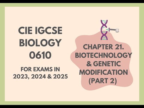 21.Biotechnology & Genetic Modification(Part 2)(Cambridge IGCSE Biology 0610 for 2023, 2024 & 2025)