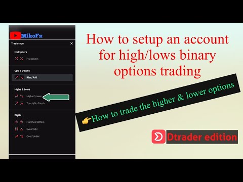 How to setup a trading account & How to trade the higher/lower binary options using your phone