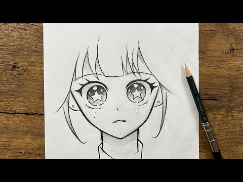 How to draw cute anime girl step-by-step | Easy to draw