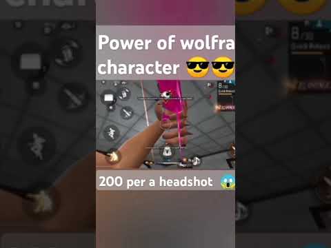 power of wolfra character  😱😱 200 hp gya  #phonk #halloween #beats #freefire