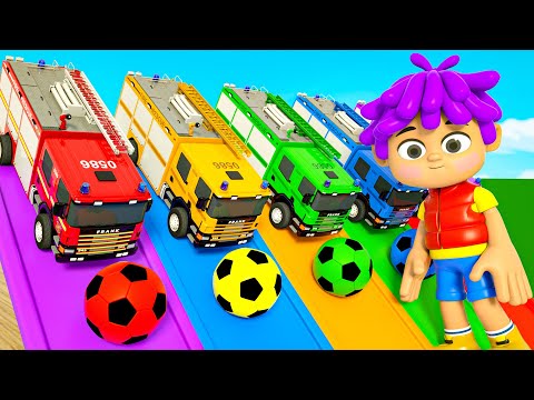 Baby Songs, Wheels On the Bus song - Soccer ball shaped wheels - Baby Nursery Rhymes & Kids Songs