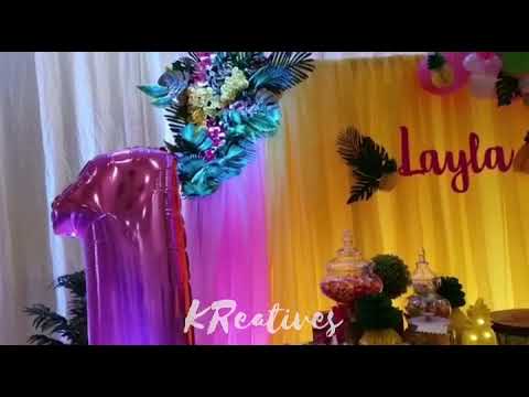 Pineapple and Monstera balloon garland/party decoration