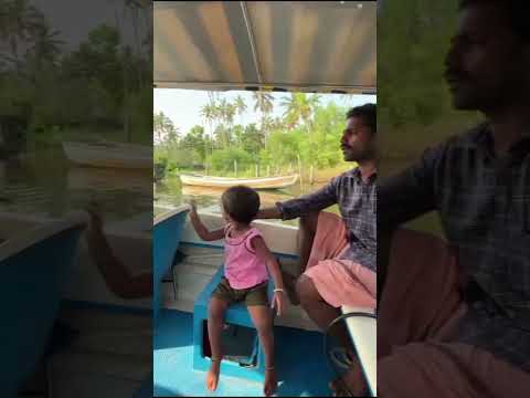 Diluz first travel on her appas boat🛥️❤️#poovar #poovarisland  Poovar boating 9744466012