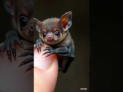 Tiny Bat in Your Hand: Adorable Mini Nocturnal Friend! 🦇 #TinyTales #cute #animals #tinycreatures