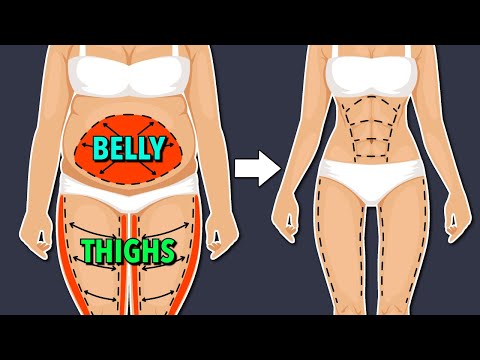 Lose Belly Fat + Thigh Fat in 2 Weeks - Home Workout