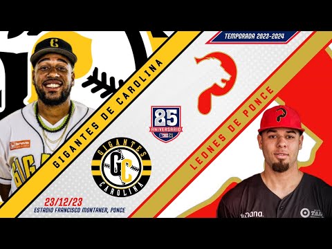 🎥Liga de Béisbol Profesional Roberto Clemente🇵🇷: Gigantes de Carolina 🆚 Leones de Ponce⚾️