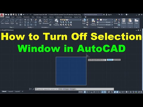 How to Turn off Selection Window in AutoCAD