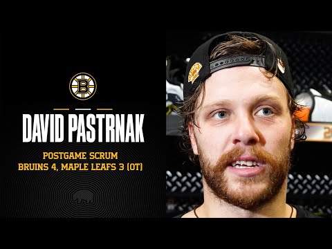 Pastrnak Reacts Following Bruins OT Win vs. Toronto