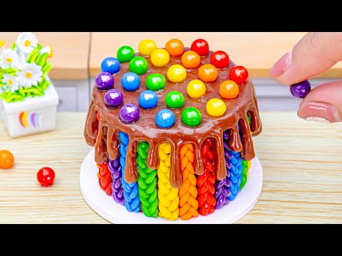 How to Make the BEST Miniature Rainbow Cake 🌈 Tasty Miniature Sweet Rainbow Chocolate Cake