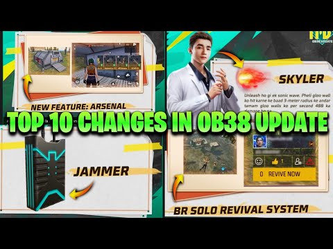 TOP 10 CHANGES IN FREE FIRE AFTER OB38 UPDATE | GARENA FREE FIRE MAX OB38 UPDATE FULL DETAILS