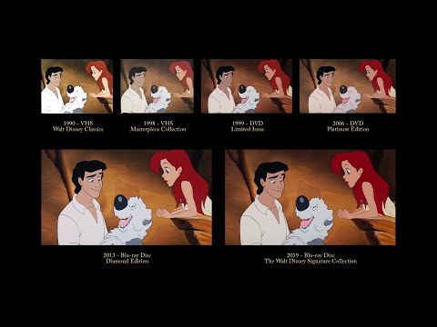 The Little Mermaid - Eric meets Ariel | 30 Years of Video Editions Comparison