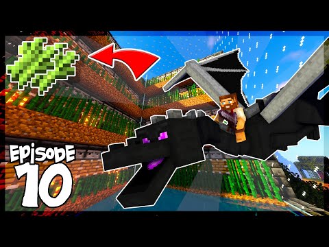 Using BEDS to Kill the ENDER DRAGON [HUGE Sugarcane Farm]! | Minecraft 1.18 Survival Let's Play