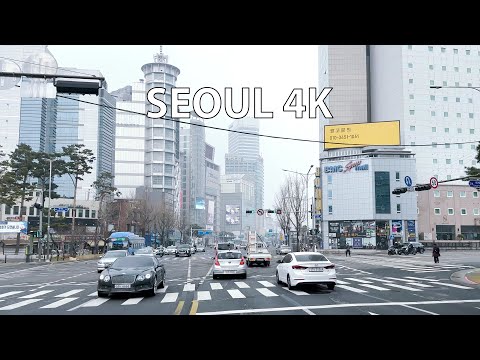 Driving Seoul 4K - Winter Morning - South Korea