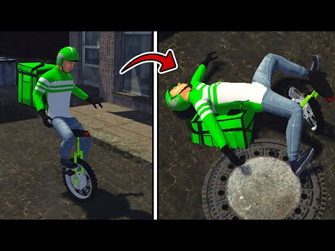 使用單輪車Uber外送披薩的超困難耐心遊戲『Unicycle Pizza Time!』超級好笑