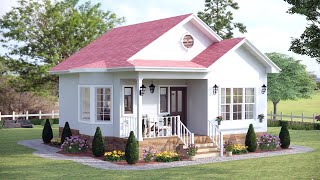 Beautifully Small House Design (7x8 Meters) (23x26 Ft)  1 Bedroom - Tiny Modern House Full Tour