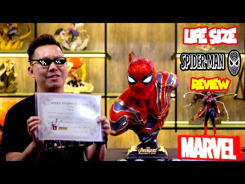 UNBOXING:  Life Size Iron Spider bust with Tom Holland signature