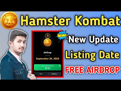 Hamster Kombat Airdrop Mining App | Hamster Kombat Listing Date | Hamster Coin Airdrop Crypto 2024