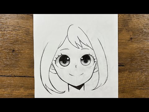 Easy cute little anime girl drawing | How to draw anime girl easy step-by-step