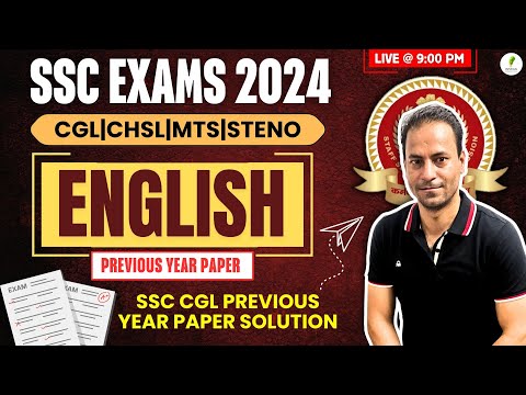 English For SSC Exams (CGL/CHSL/CPO/MTS/STENO) | CGL Previous Year Paper Solution | Class 37 |