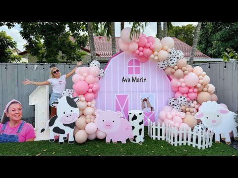 Ms Rachel First Birthday Party | Barn Birthday | Custom Backdrop