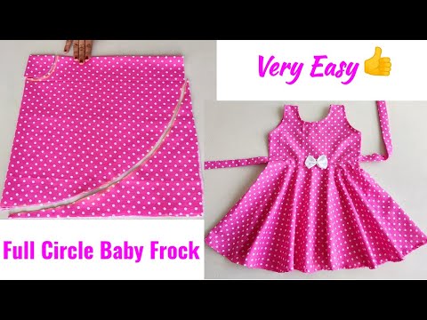 Full Circle Baby Frock and stitching Very Easy | Umbrella Cut Baby Frock and stitching