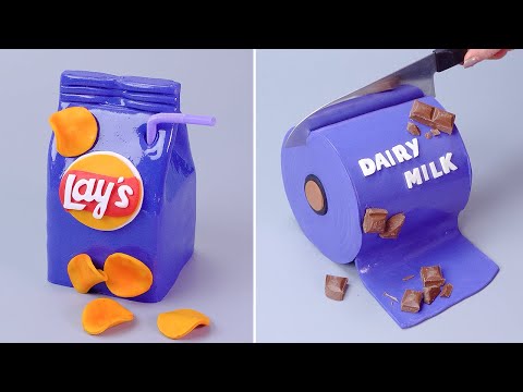 💜 Awesome Dairy Milk Mixed Chocolate Cakes 💜 Satisfying 3D Fondant Cake Decorating Video | So Yummy