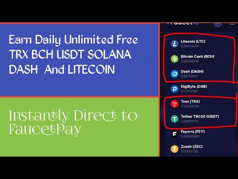 #freetrx  #freebch #freeusdt #freesolana #freedash  how to earn multiple crypto coins free