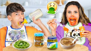 Eating Disgusting Baby Food for a Day! 🤢